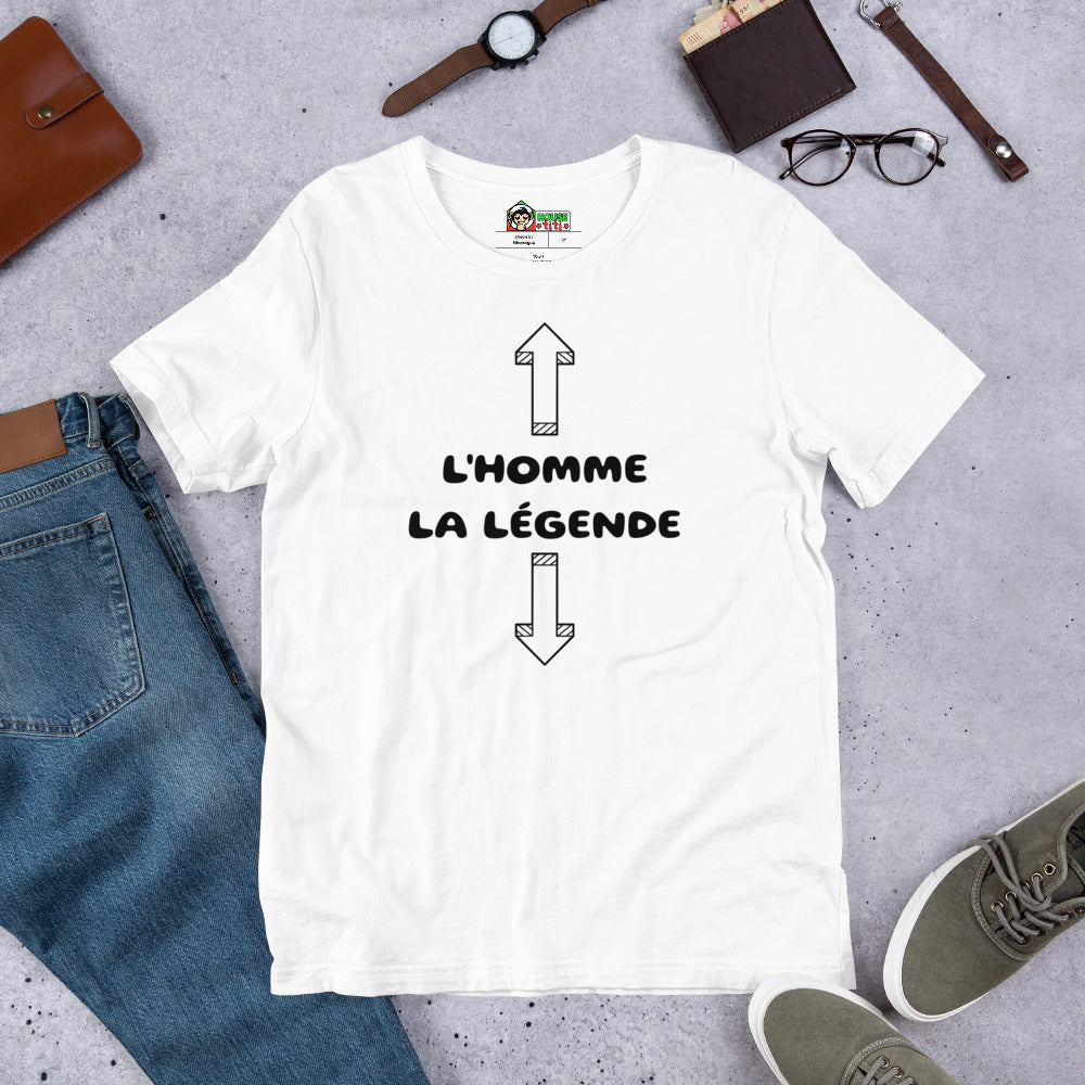 T-shirt unisexe L'homme La légende Lettrage foncé