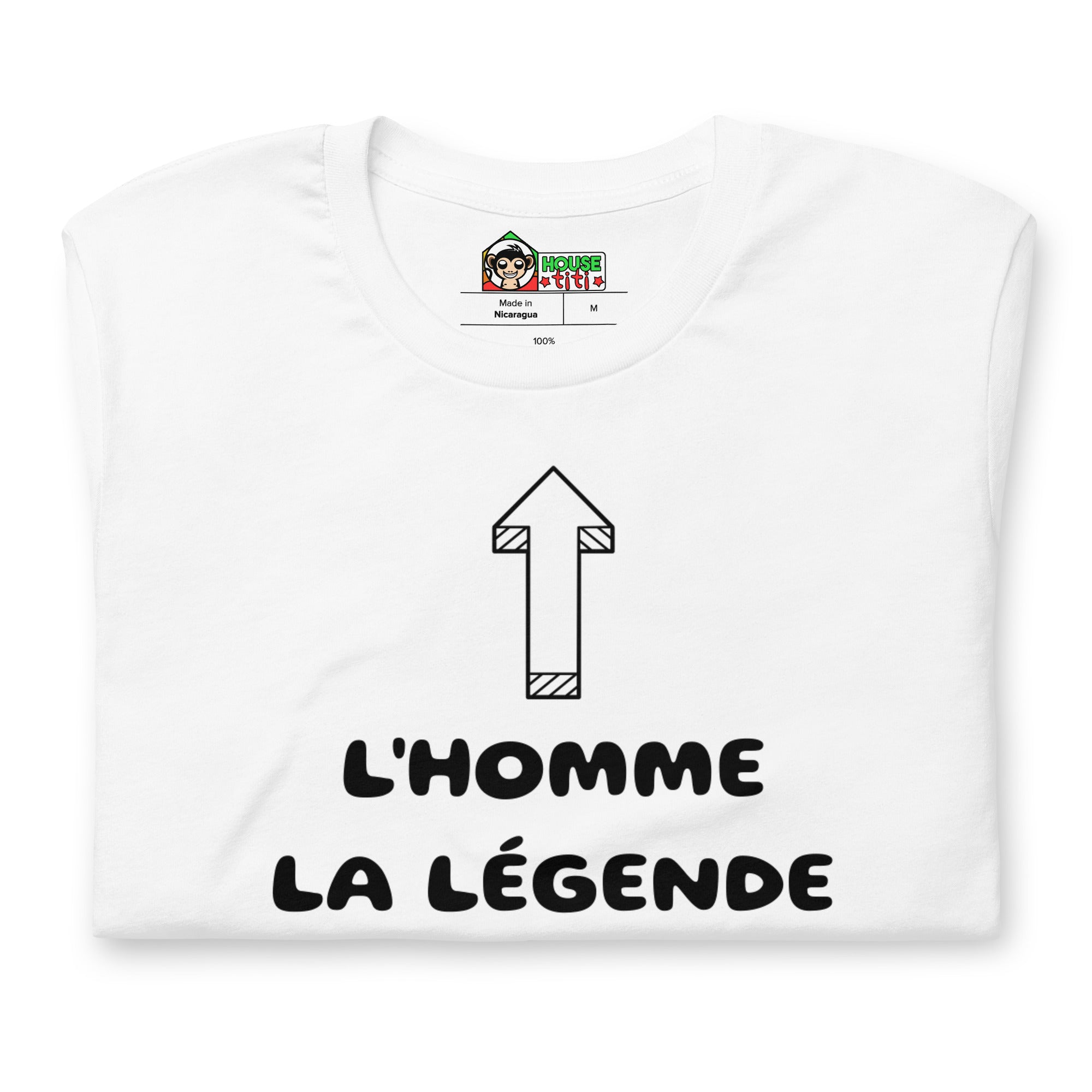 T-shirt unisexe L'homme La légende Lettrage foncé