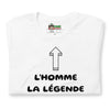 T-shirt unisexe L'homme La légende Lettrage foncé