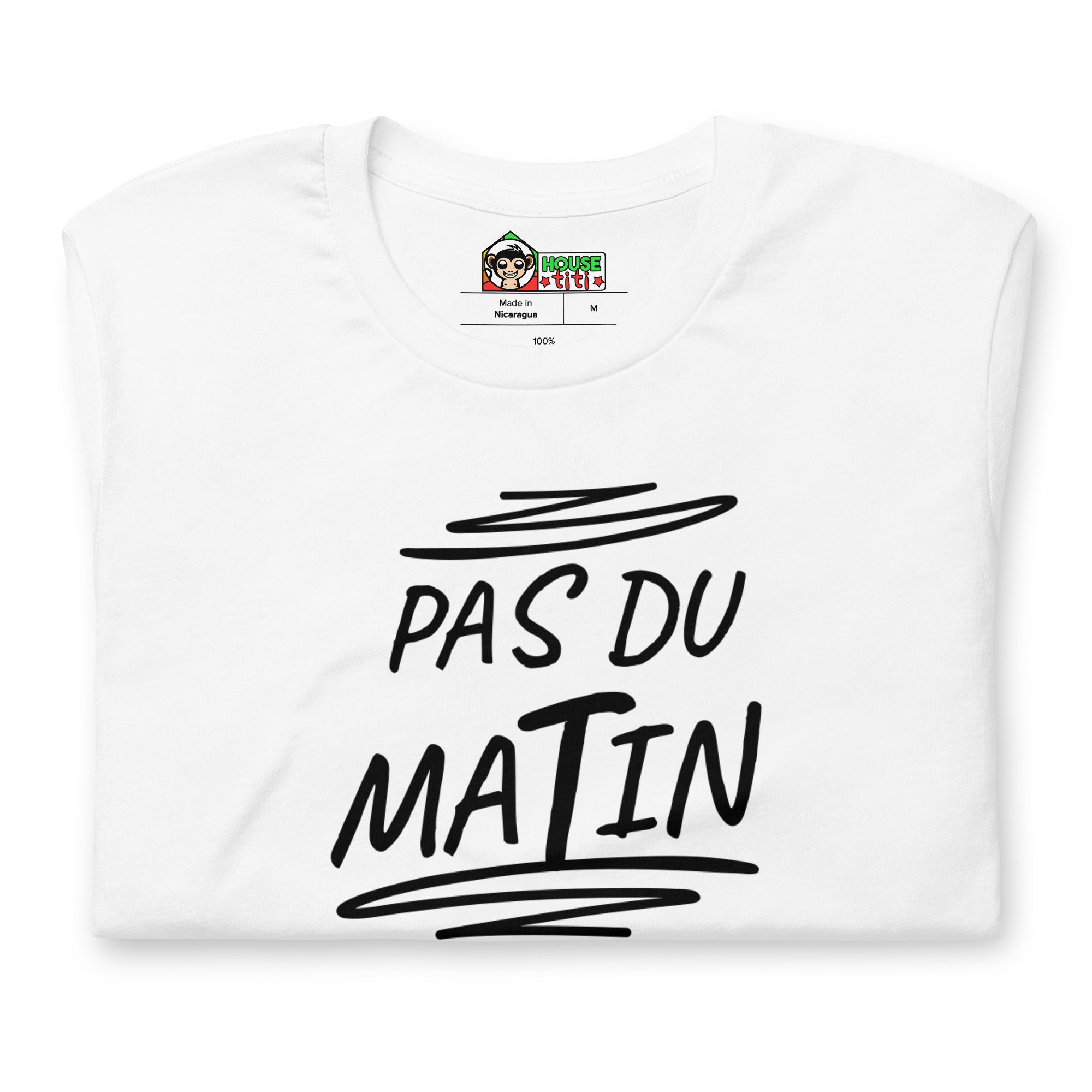 T-shirt unisexe Pas du Matin Lettrage foncé