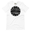 T-shirt unisexe Qui Rentre Dans le Moule (Lettrage clair)