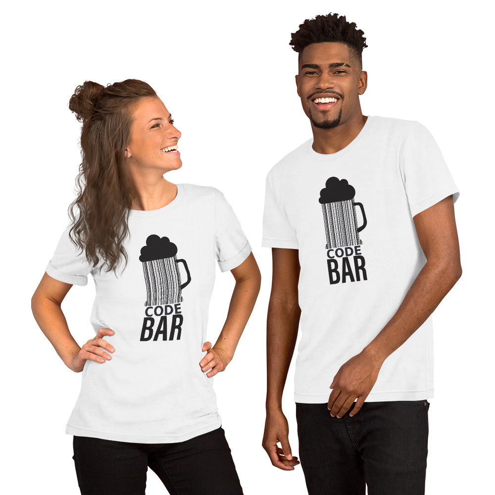 T-shirt Unisexe Code Bar (Lettrage foncé)