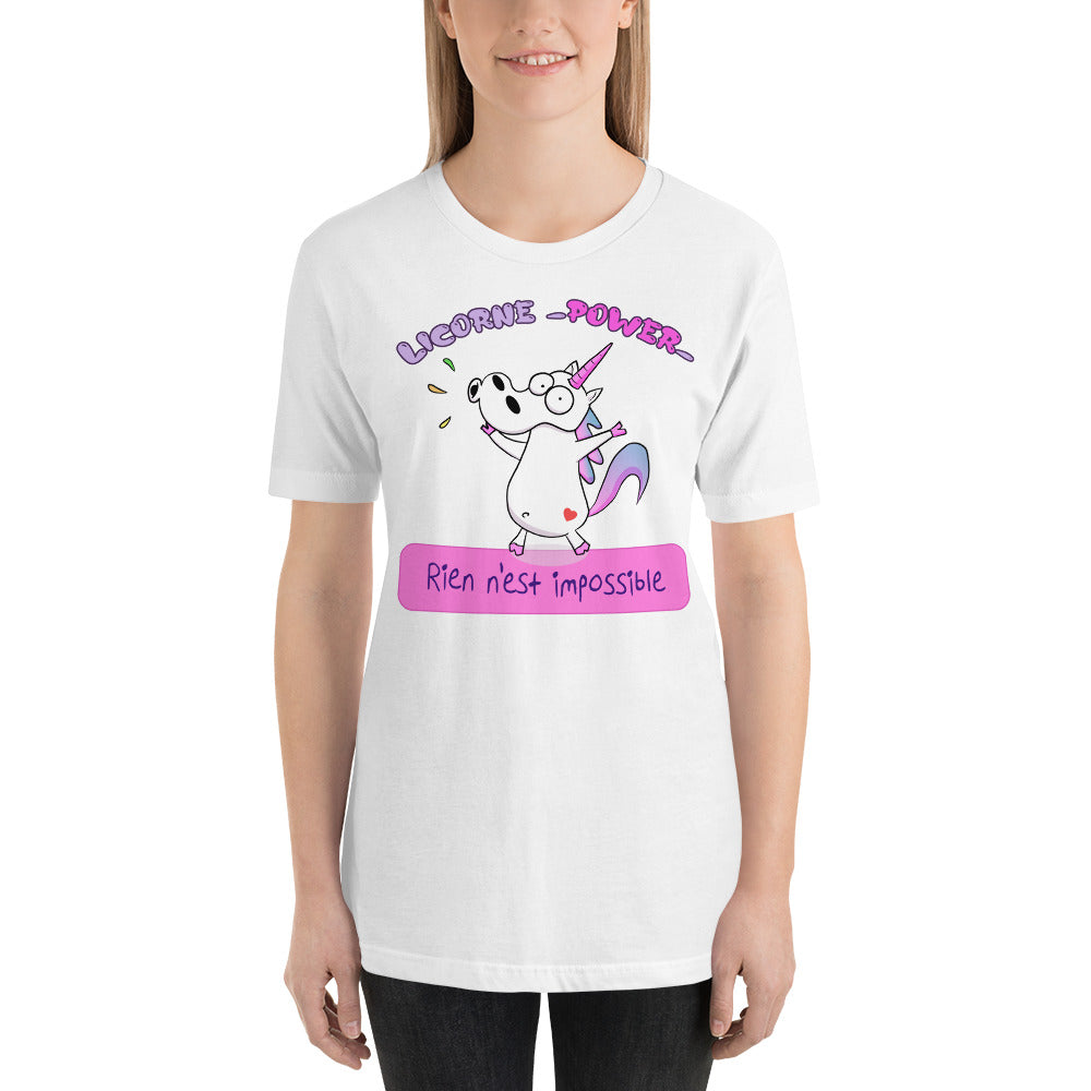 T-shirt unisexe Licorne Power