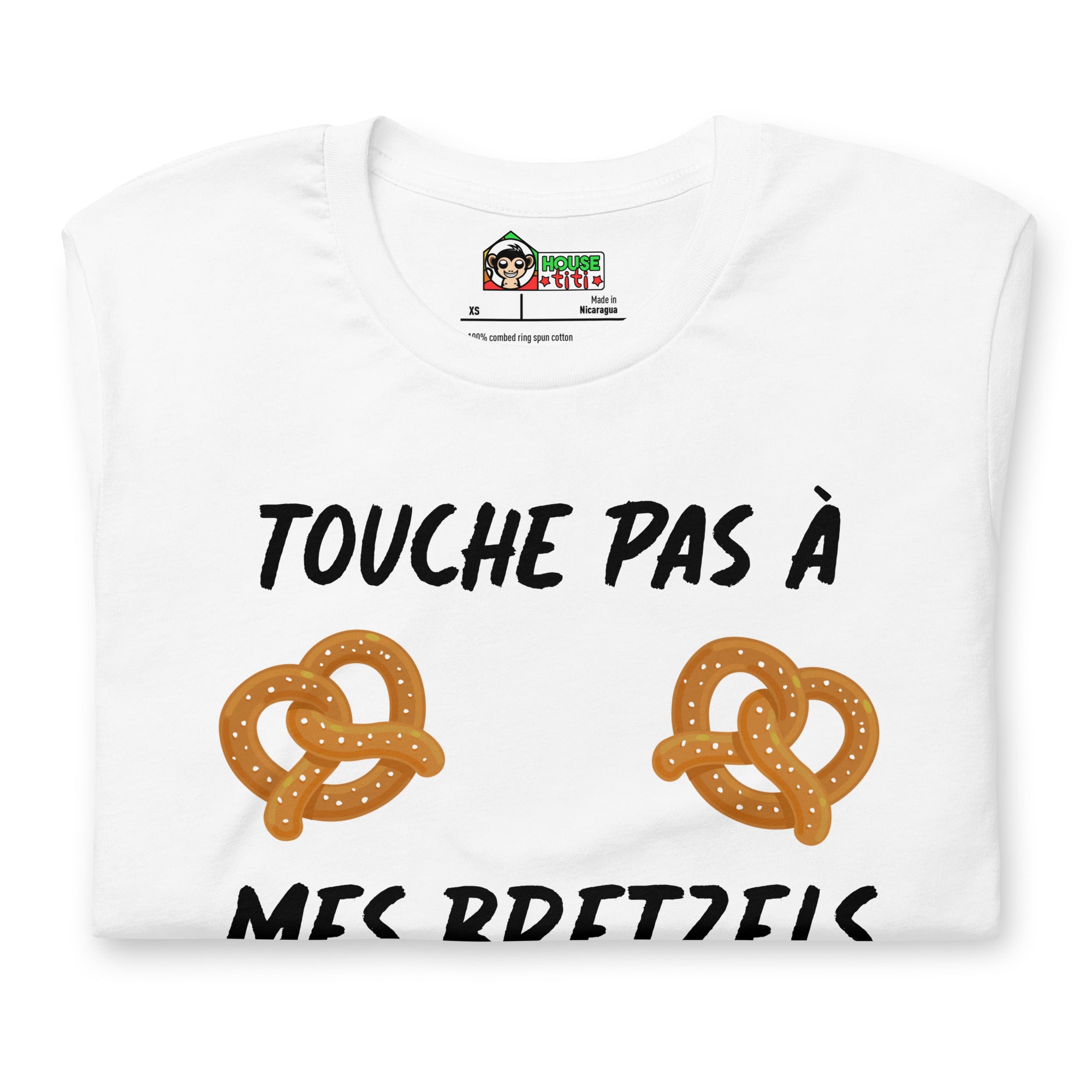 T-shirt unisexe Touche pas à mes bretzels (Lettrage foncé)