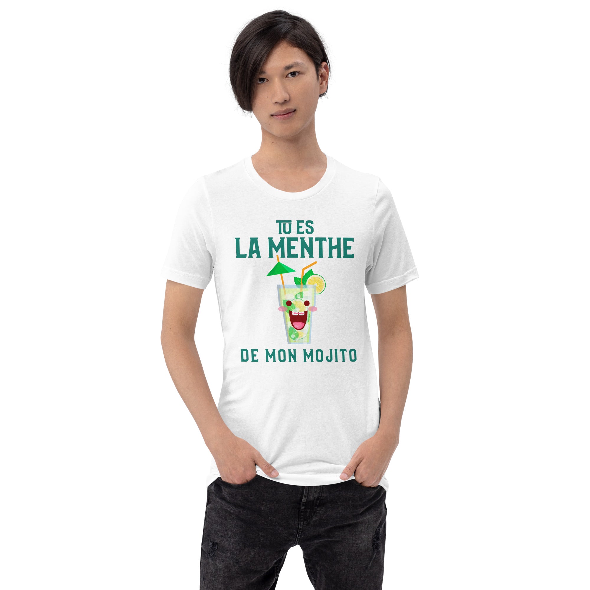 Tee-shirt blanc homme Tu es la menthe de mon mojito