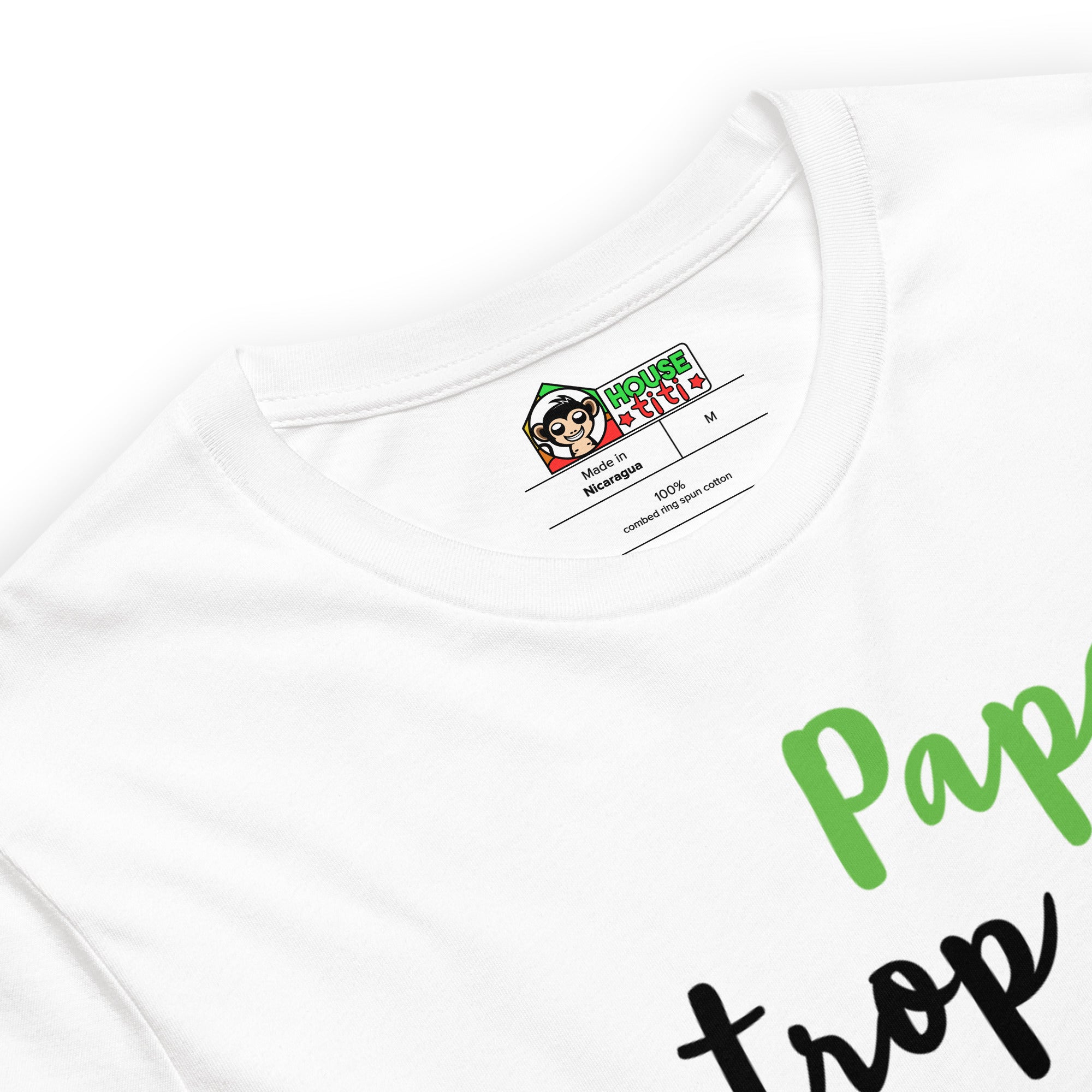 T-shirt unisexe Papa Trop Cool (Lettrage noir)