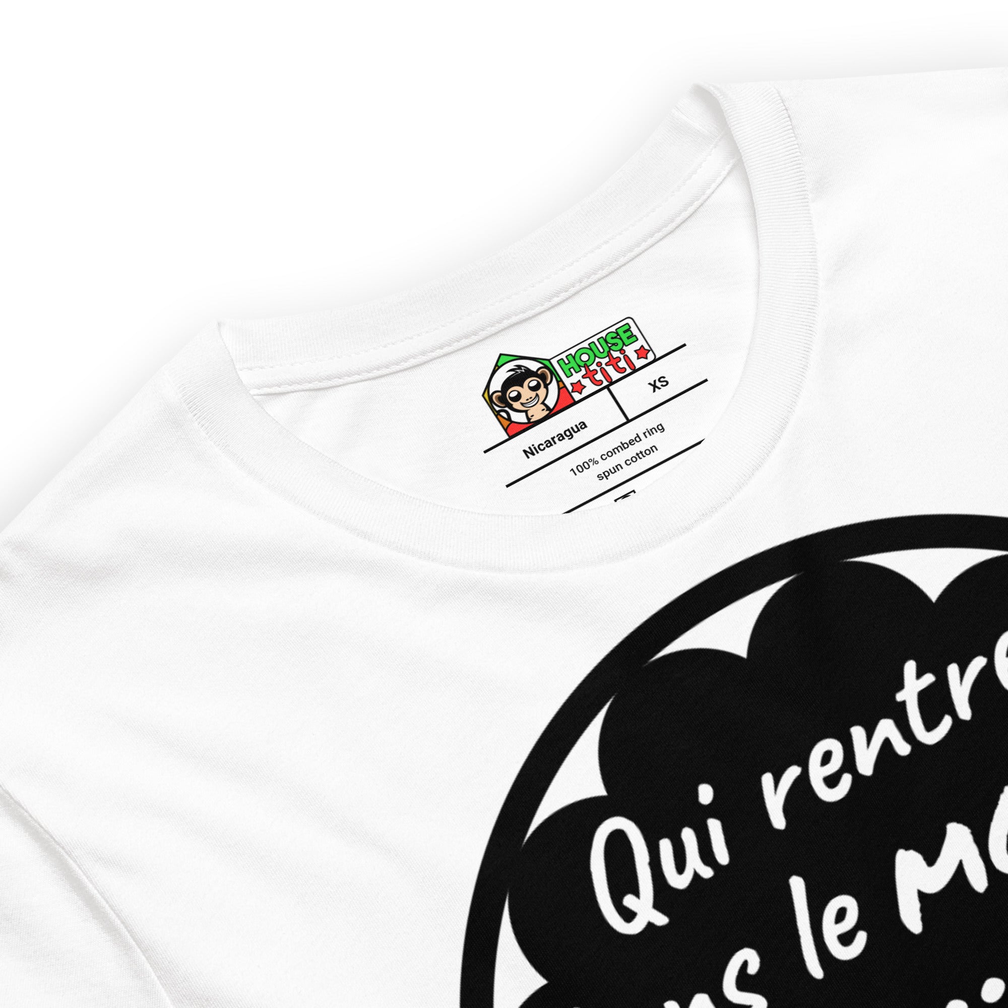 T-shirt unisexe Qui Rentre Dans le Moule (Lettrage clair)