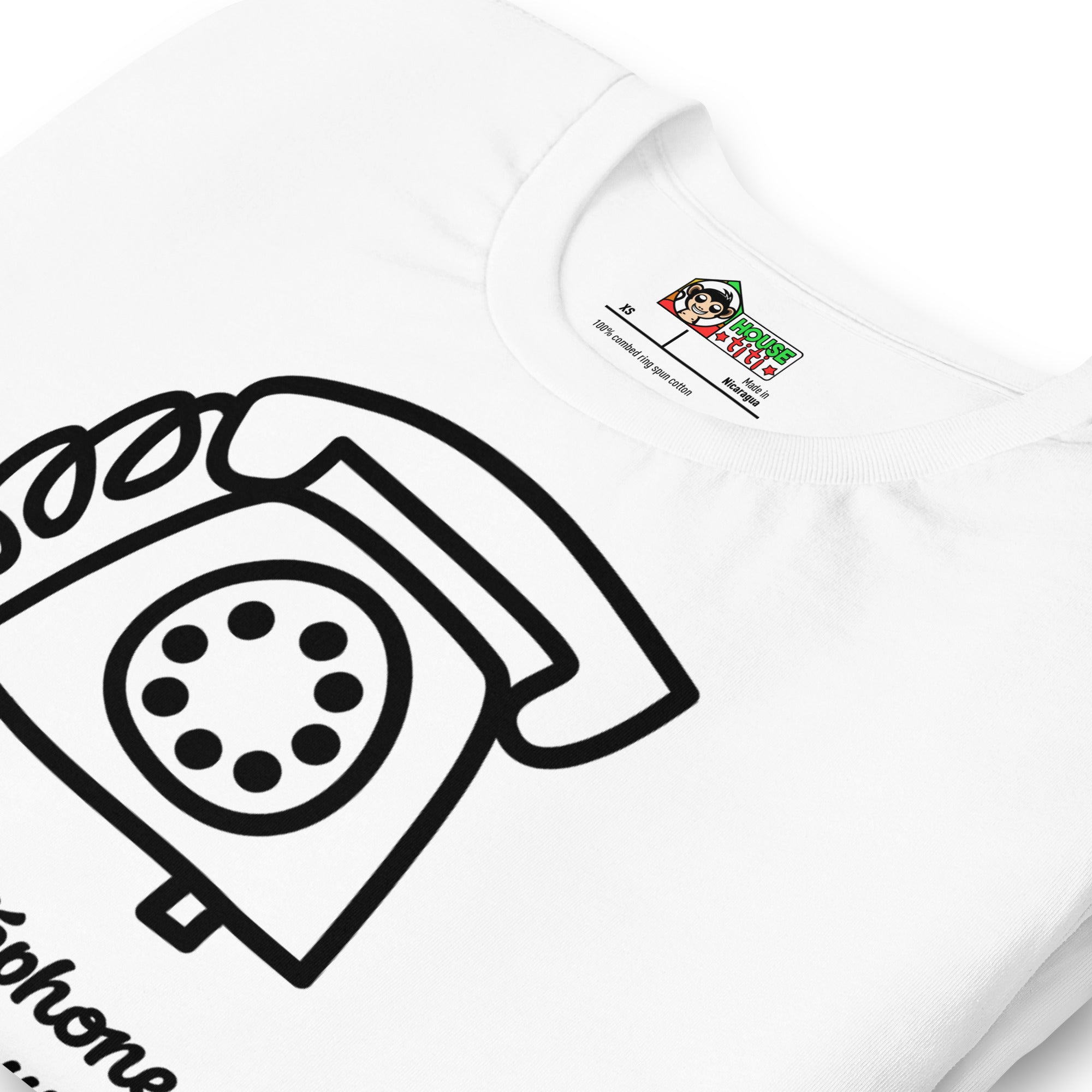 T-shirt unisexe Quand le téléphone était attaché (Lettrage foncé)