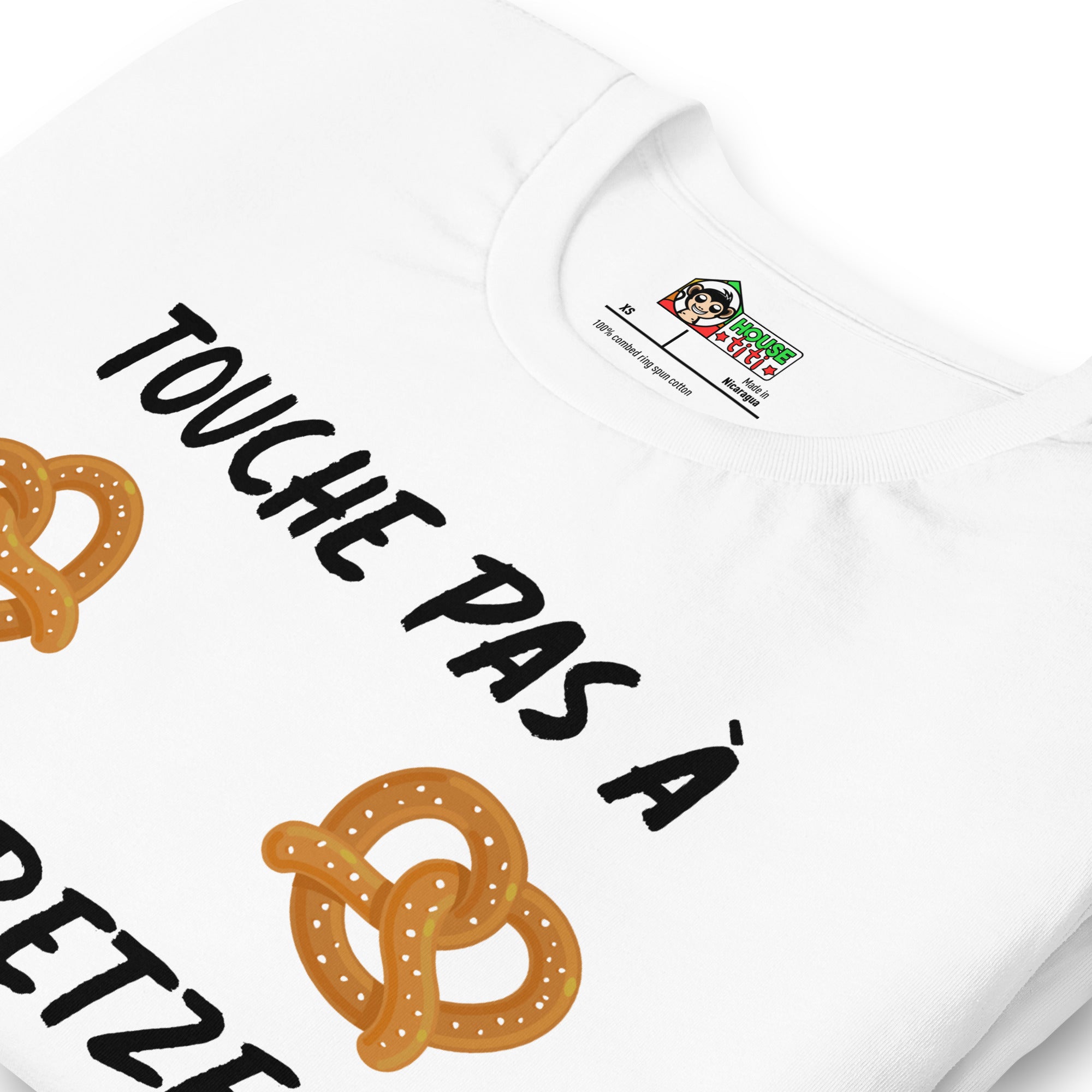 T-shirt unisexe Touche pas à mes bretzels (Lettrage foncé)