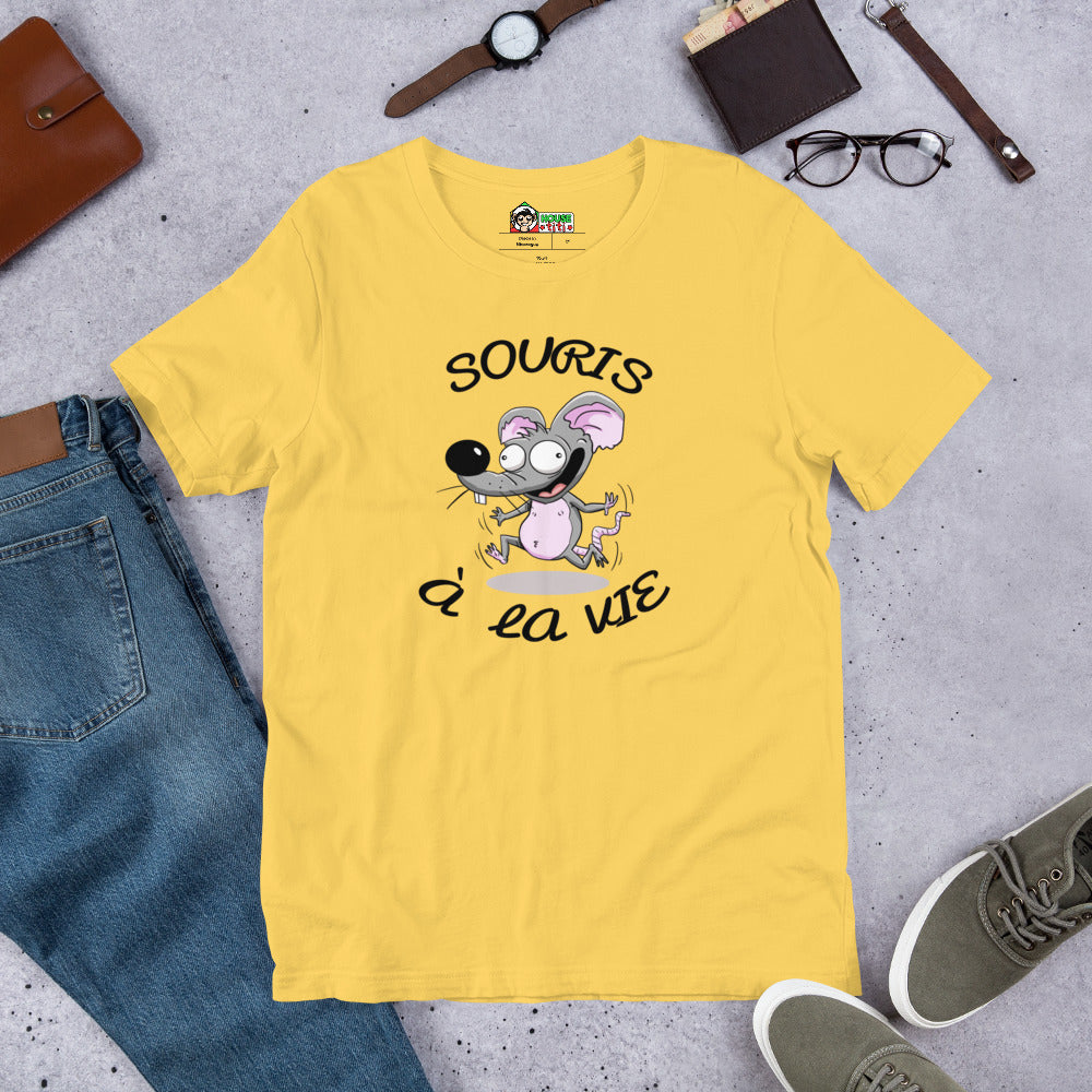 T-shirt Souris à La Vie Unisexe à Manches Courtes