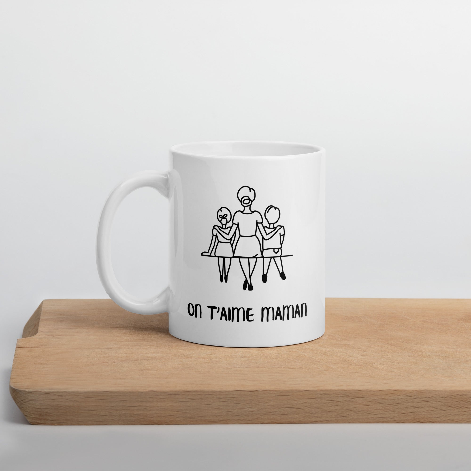 Mug On T'aime Maman avec petite fille et petit garçon