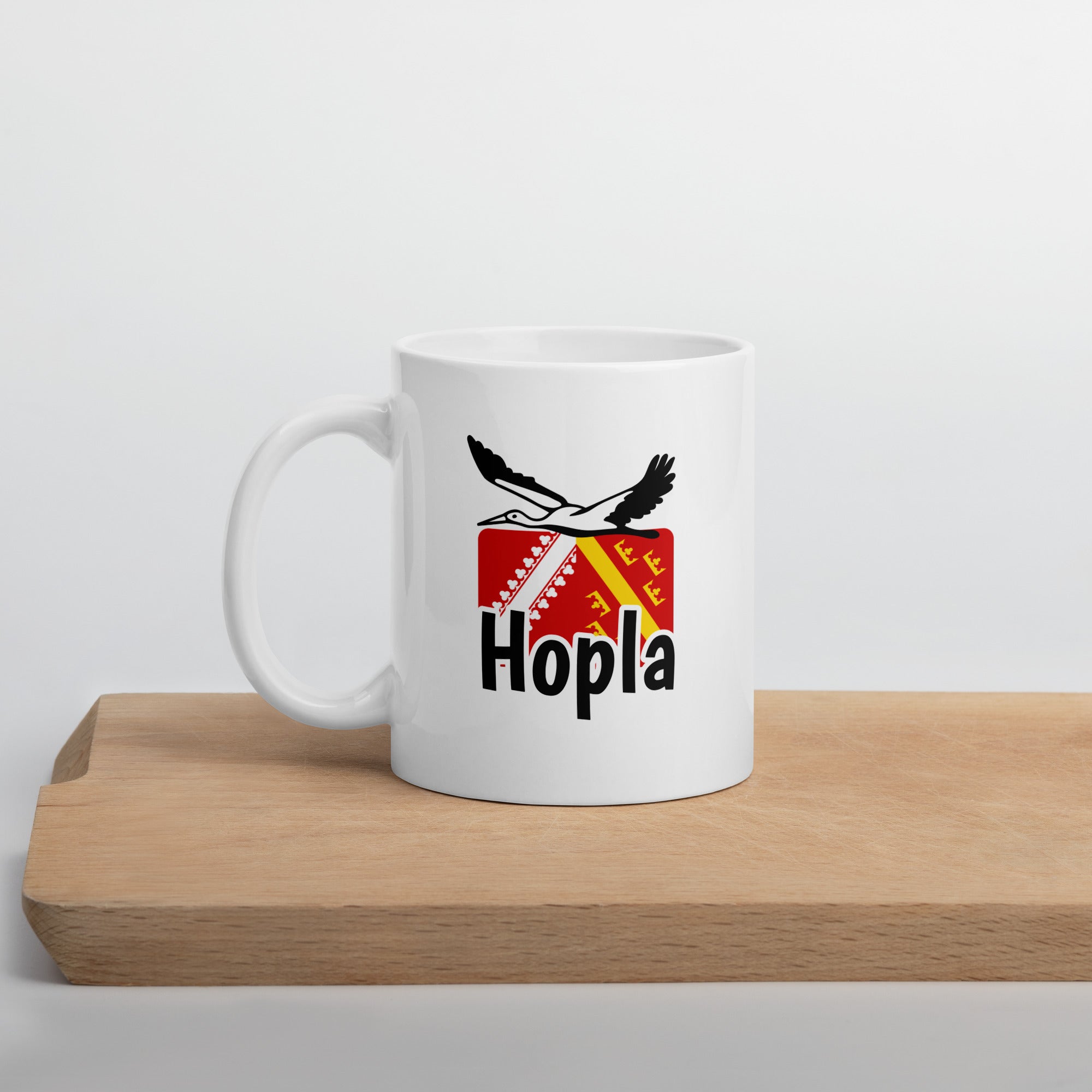 Mug Blanc Brillant Hopla (Alsace)