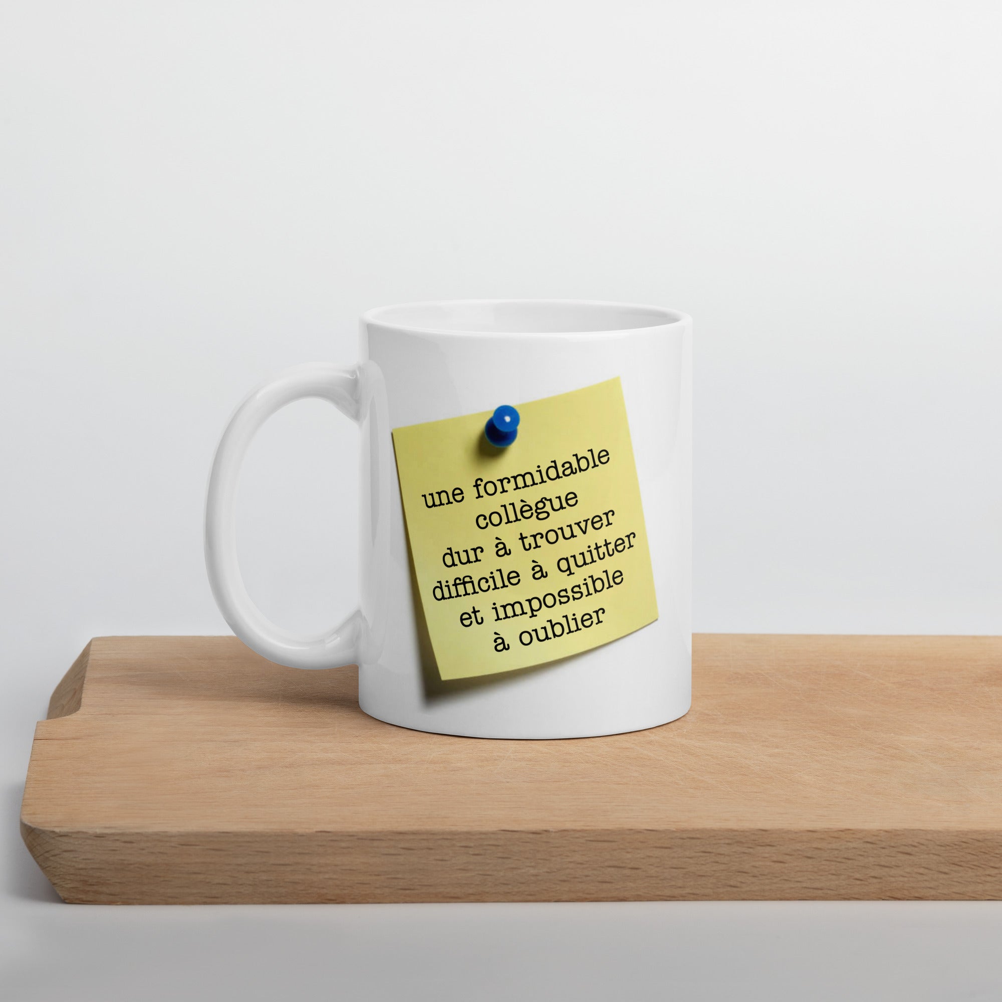 Mug Blanc Brillant Formidable Collègue Post-it