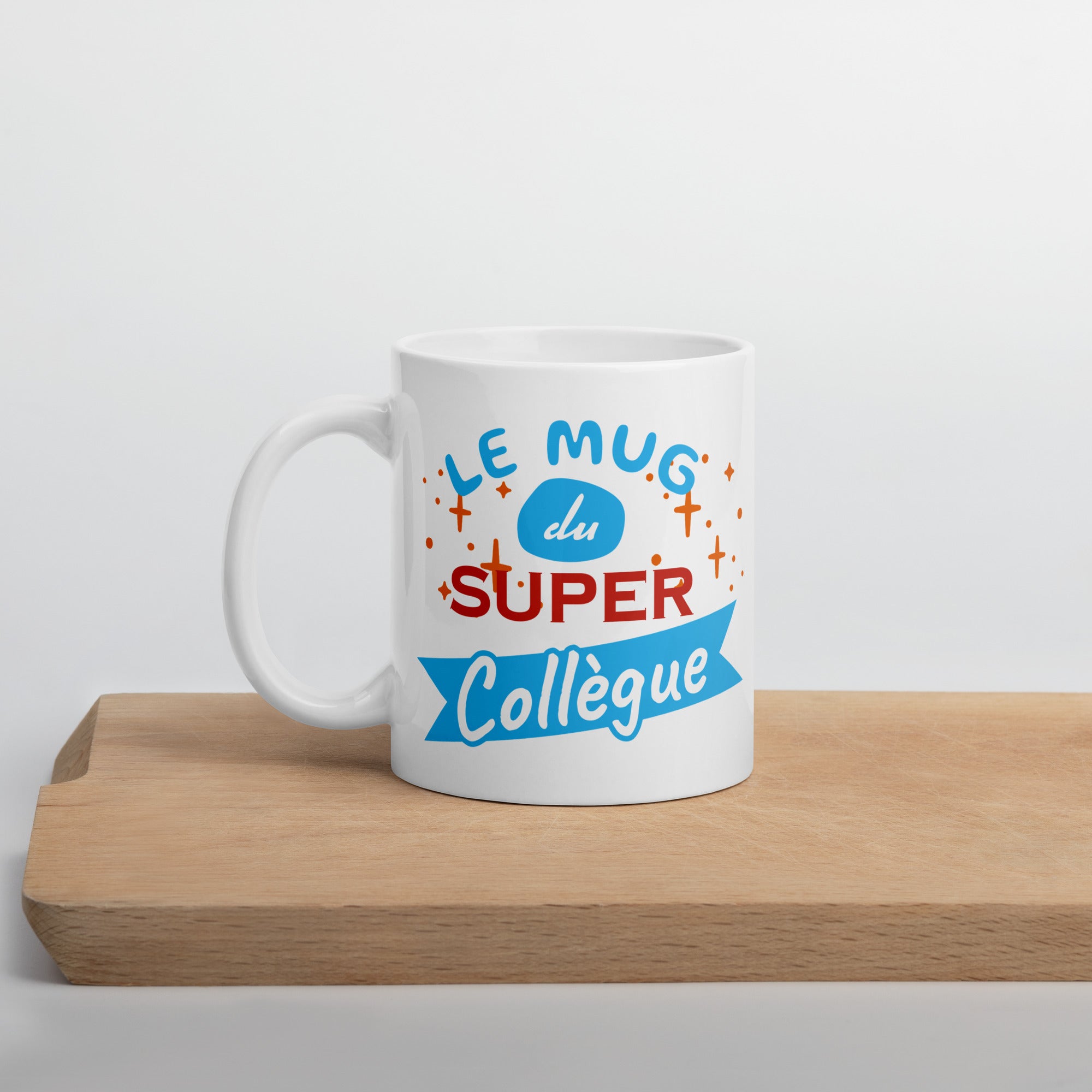 Mug Blanc Brillant Du Super Collègue