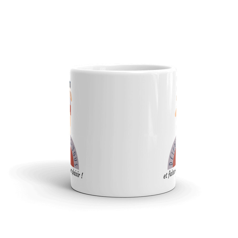 Mug Blanc Brillant Yoga Détendez-Vous