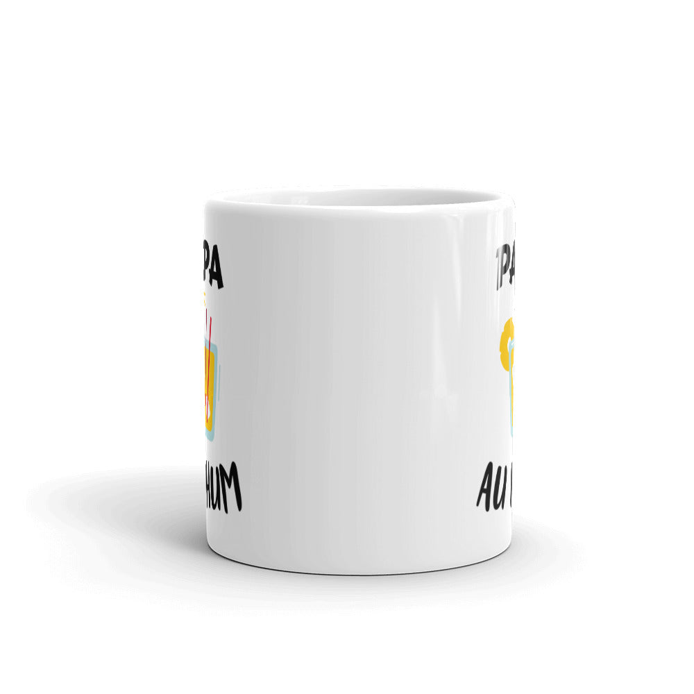 Mug Blanc Brillant Papa Au Rhum