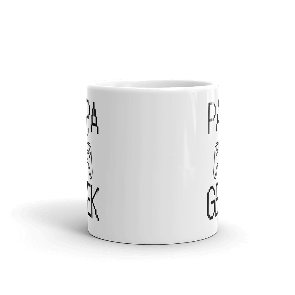 Mug Blanc Brillant Papa Geek