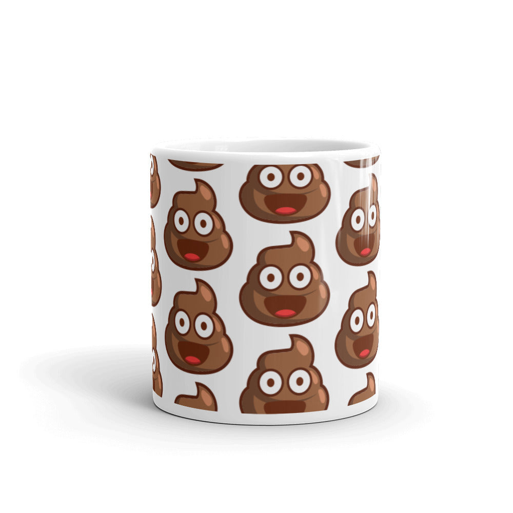 Mug Blanc Brillant Tas De Caca