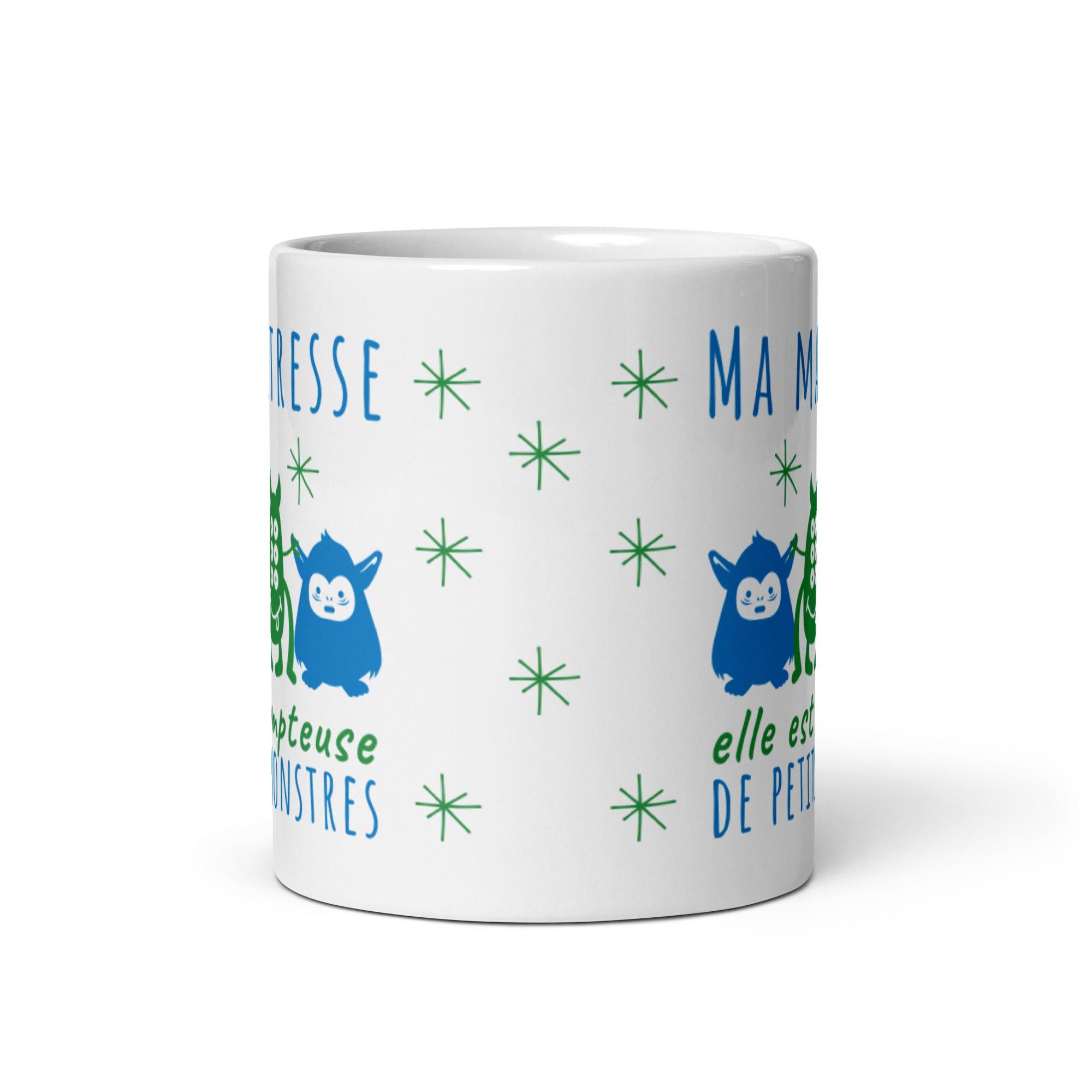 Mug Blanc Brillant Ma Maîtresse Dompte des Petits Monstres