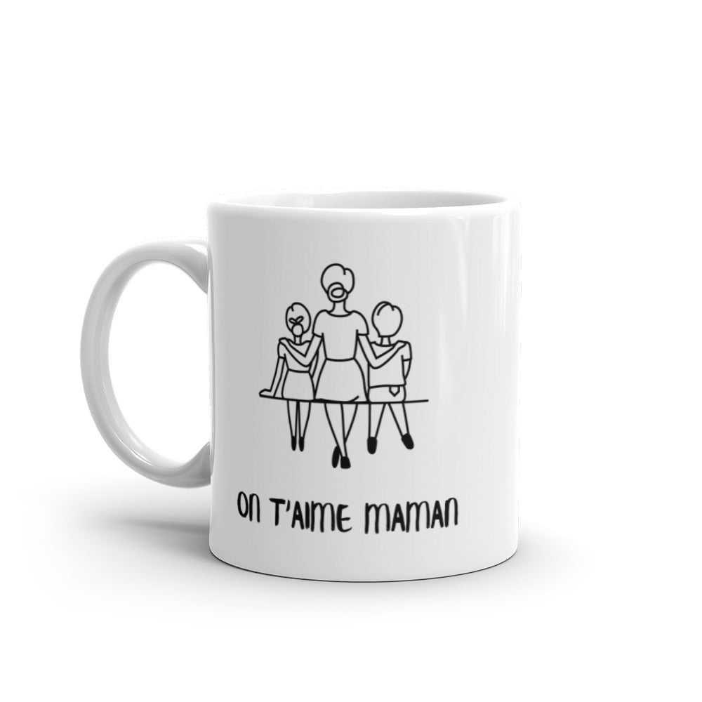 Mug On T'aime Maman avec petite fille et petit garçon