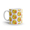 Mug Blanc Brillant Visage Jetant Un Baiser