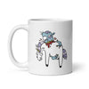 Mug Blanc Brillant Zombie Mangeant Une Licorne