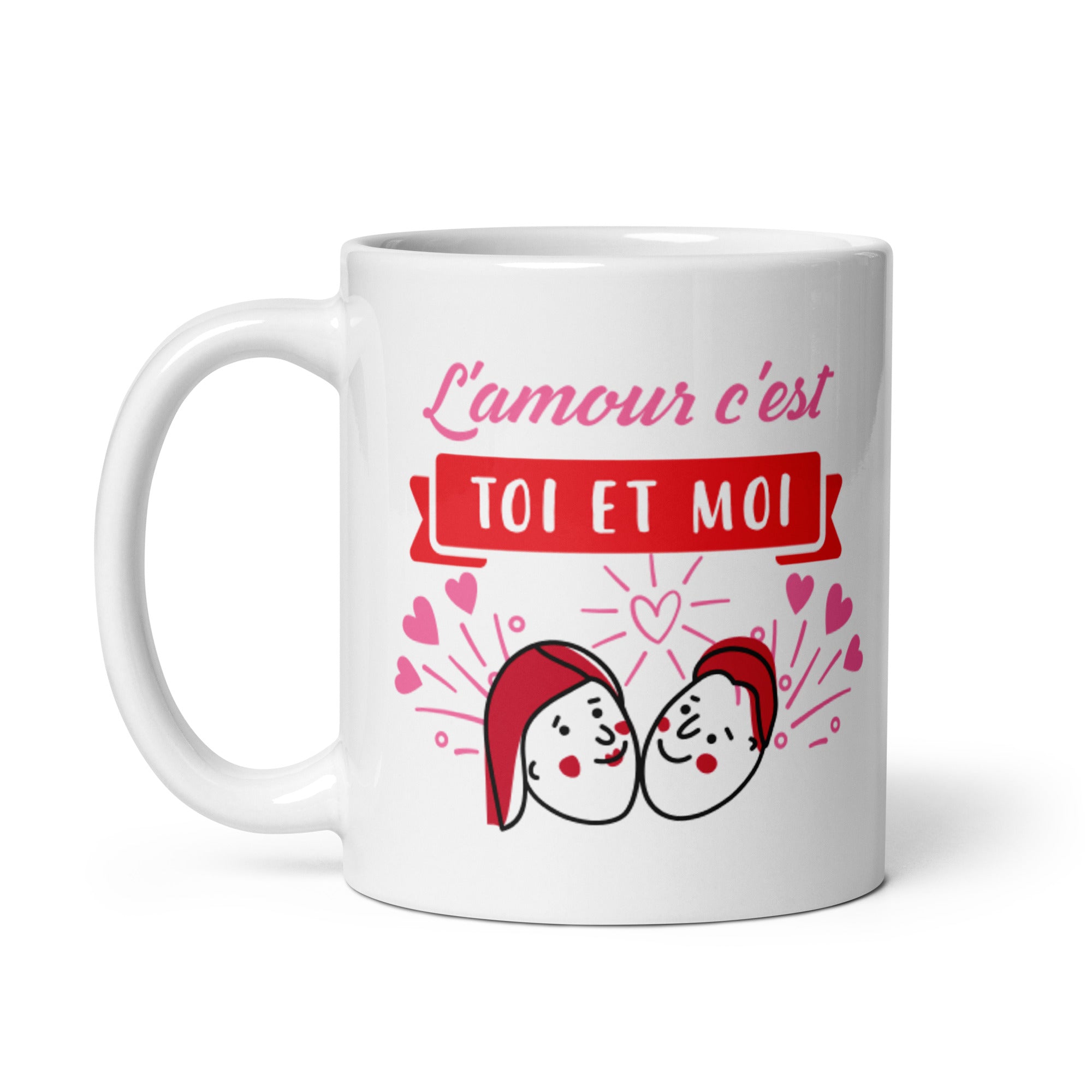 Mug Blanc Brillant L'amour c'est toi et moi