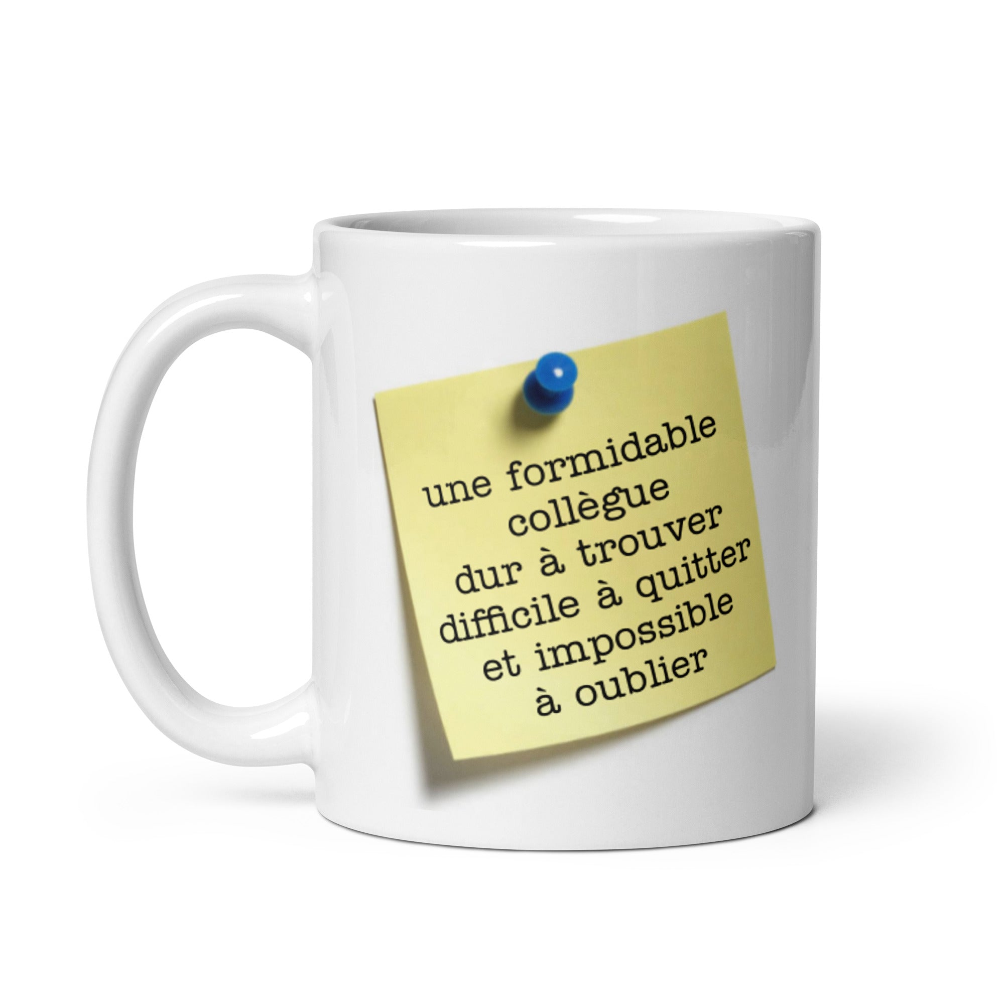 Mug Blanc Brillant Formidable Collègue Post-it