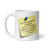 Mug Blanc Brillant Formidable Collègue Post-it