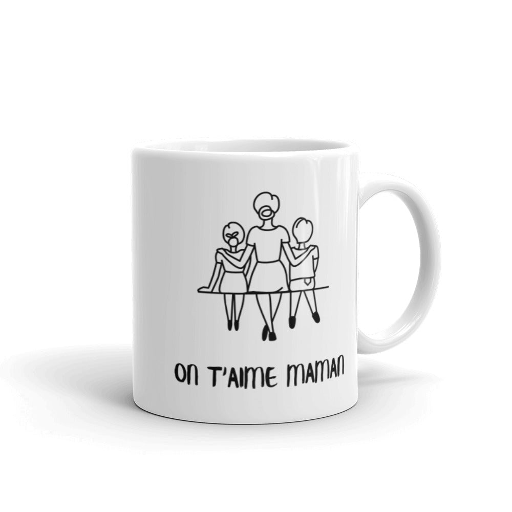 Mug On T'aime Maman avec petite fille et petit garçon