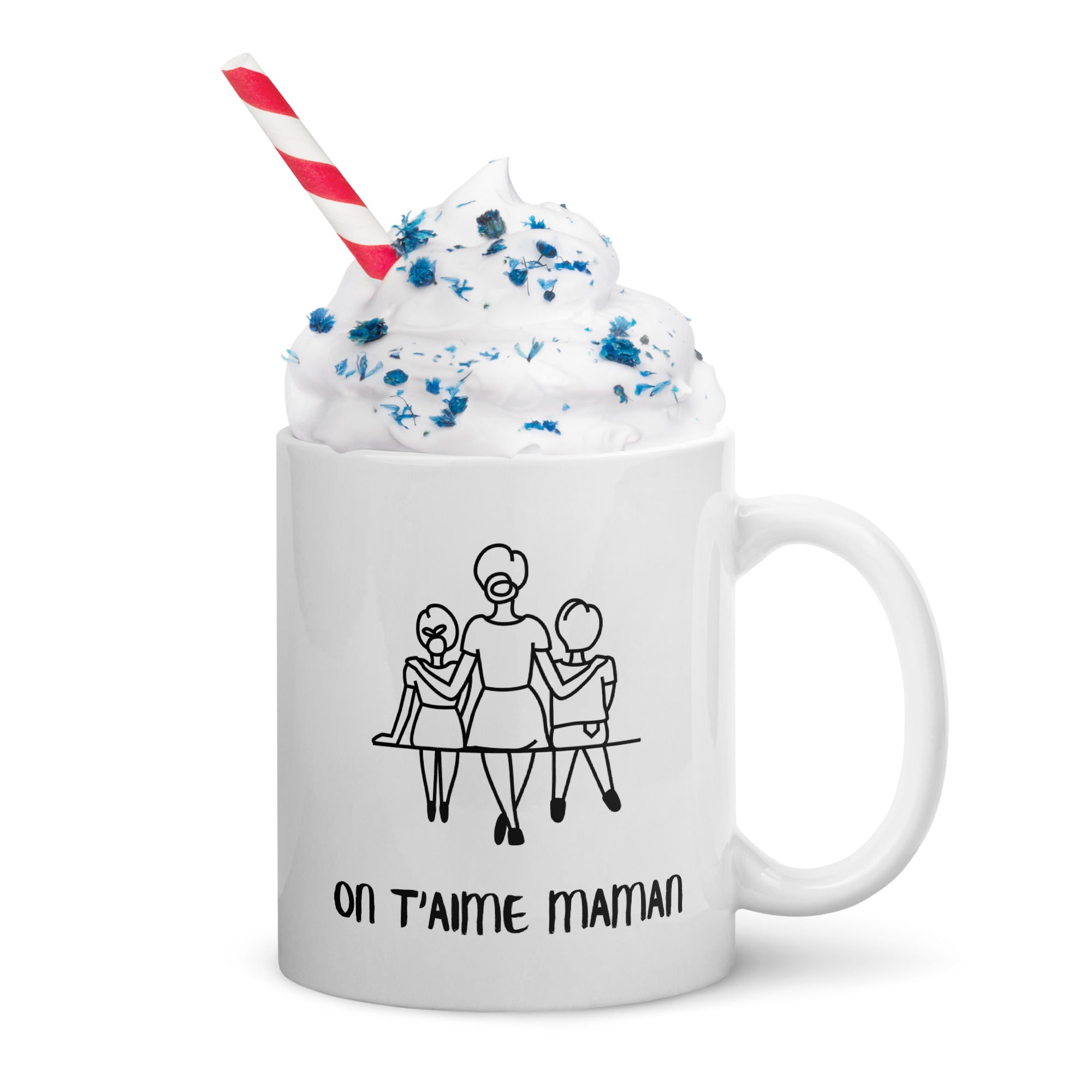 Mug On T'aime Maman avec petite fille et petit garçon