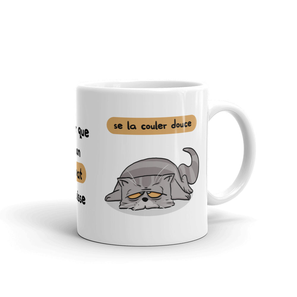 Mug Je Charbonne Fort Pour Que Mon Chat Puisse Se La Couler Douce