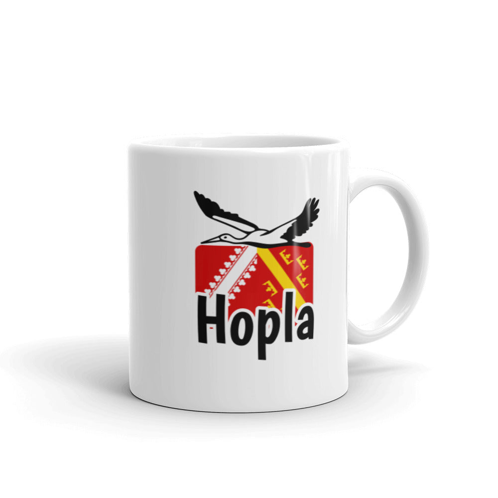 Mug Blanc Brillant Hopla (Alsace)