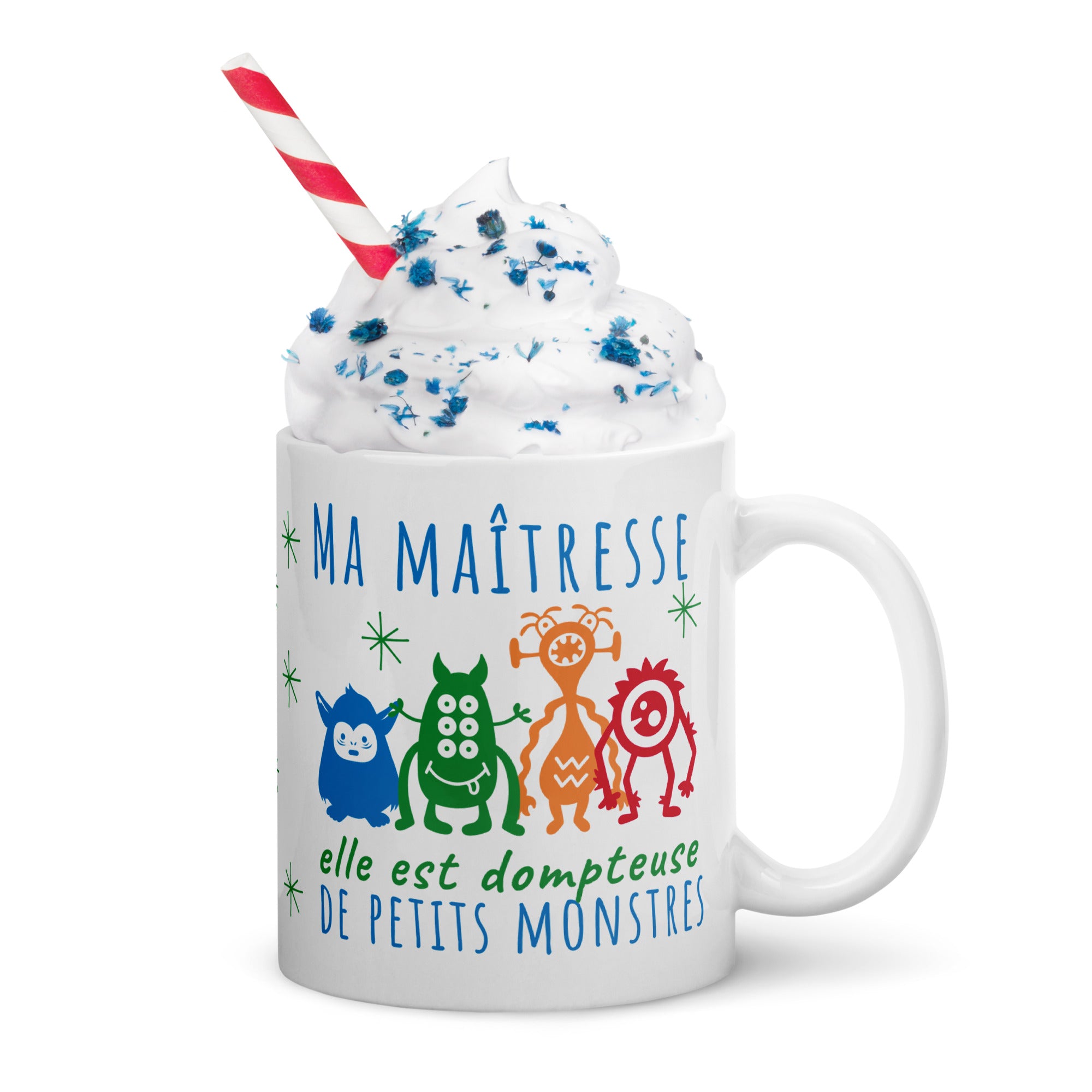 Mug Blanc Brillant Ma Maîtresse Dompte des Petits Monstres