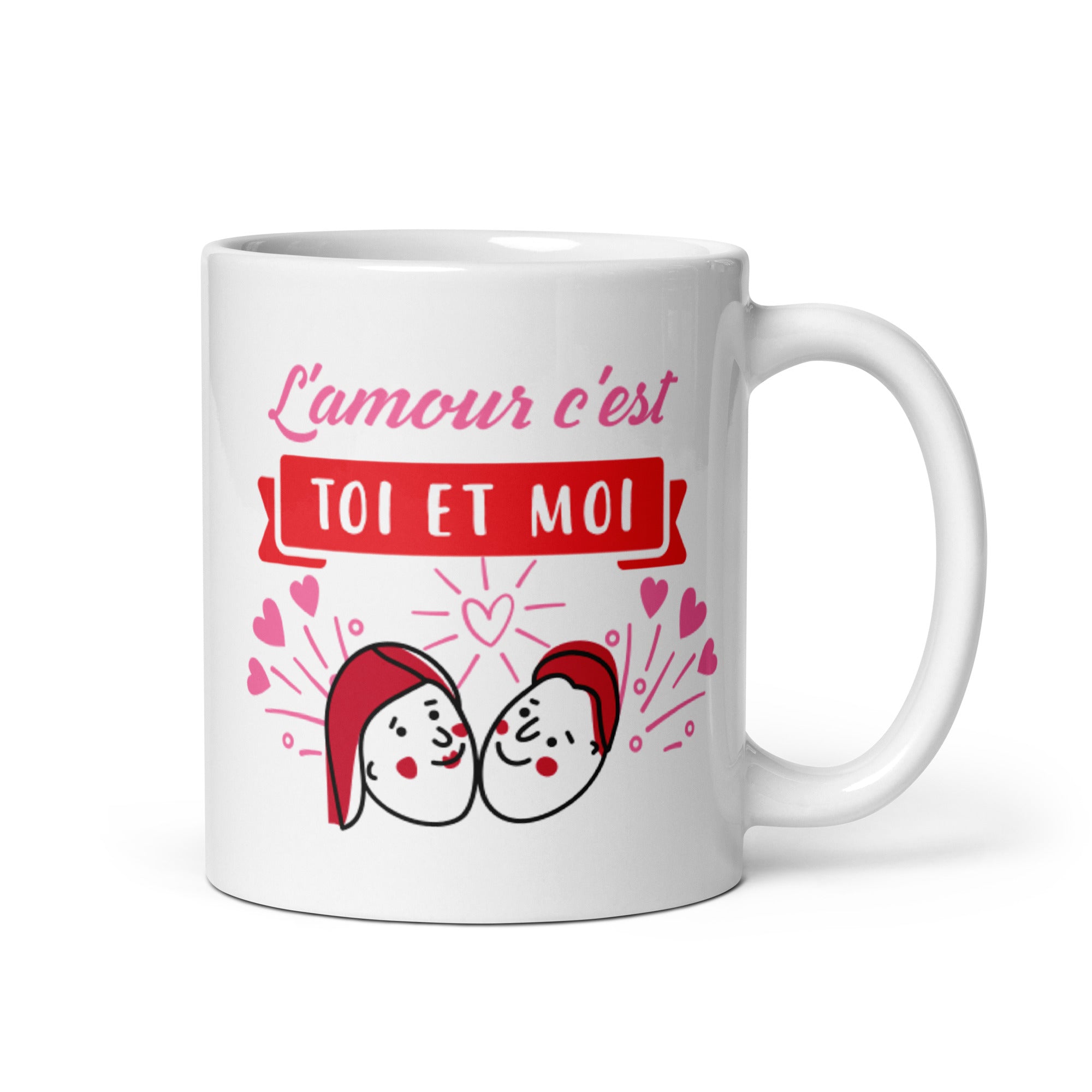 Mug Blanc Brillant L'amour c'est toi et moi