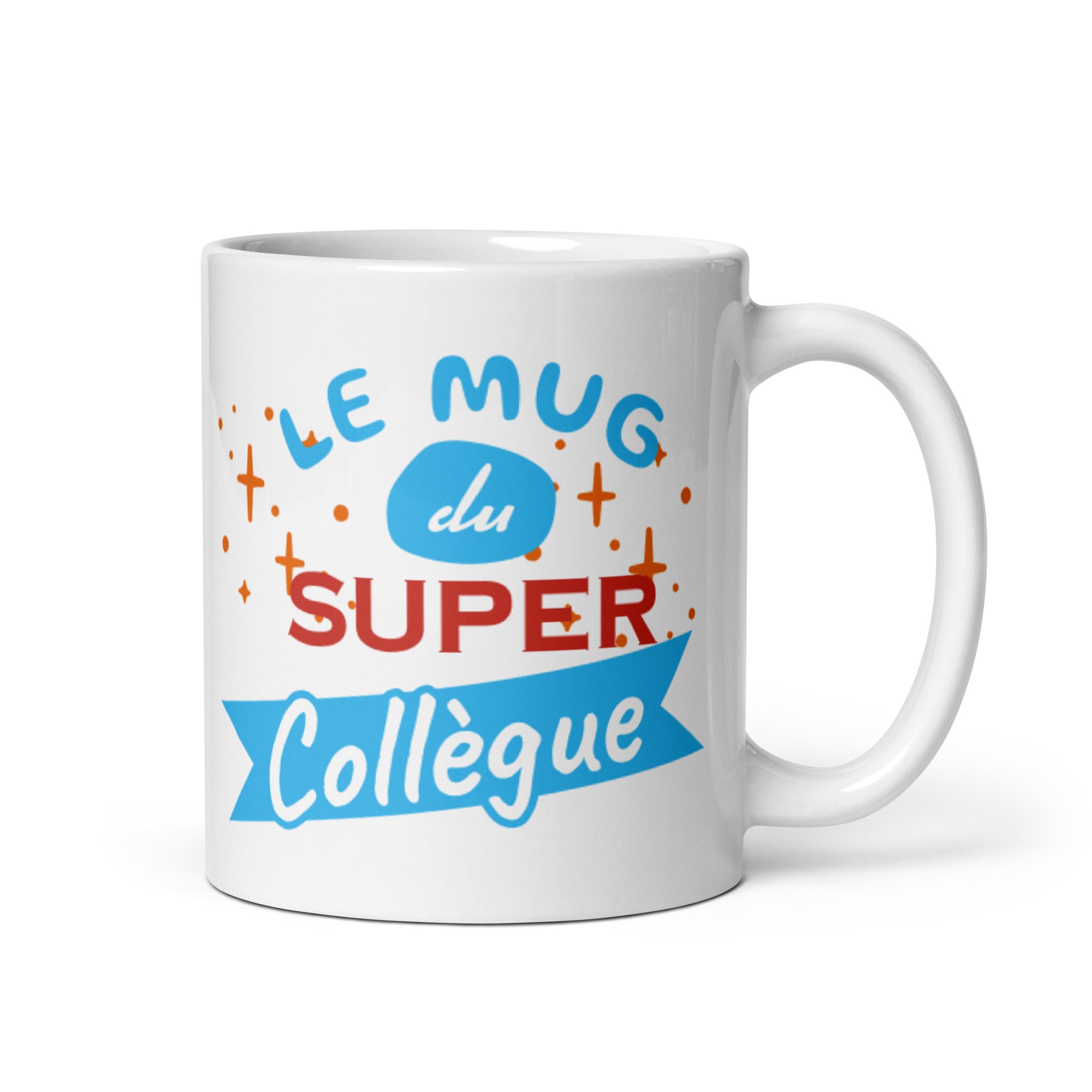 Mug Blanc Brillant Du Super Collègue