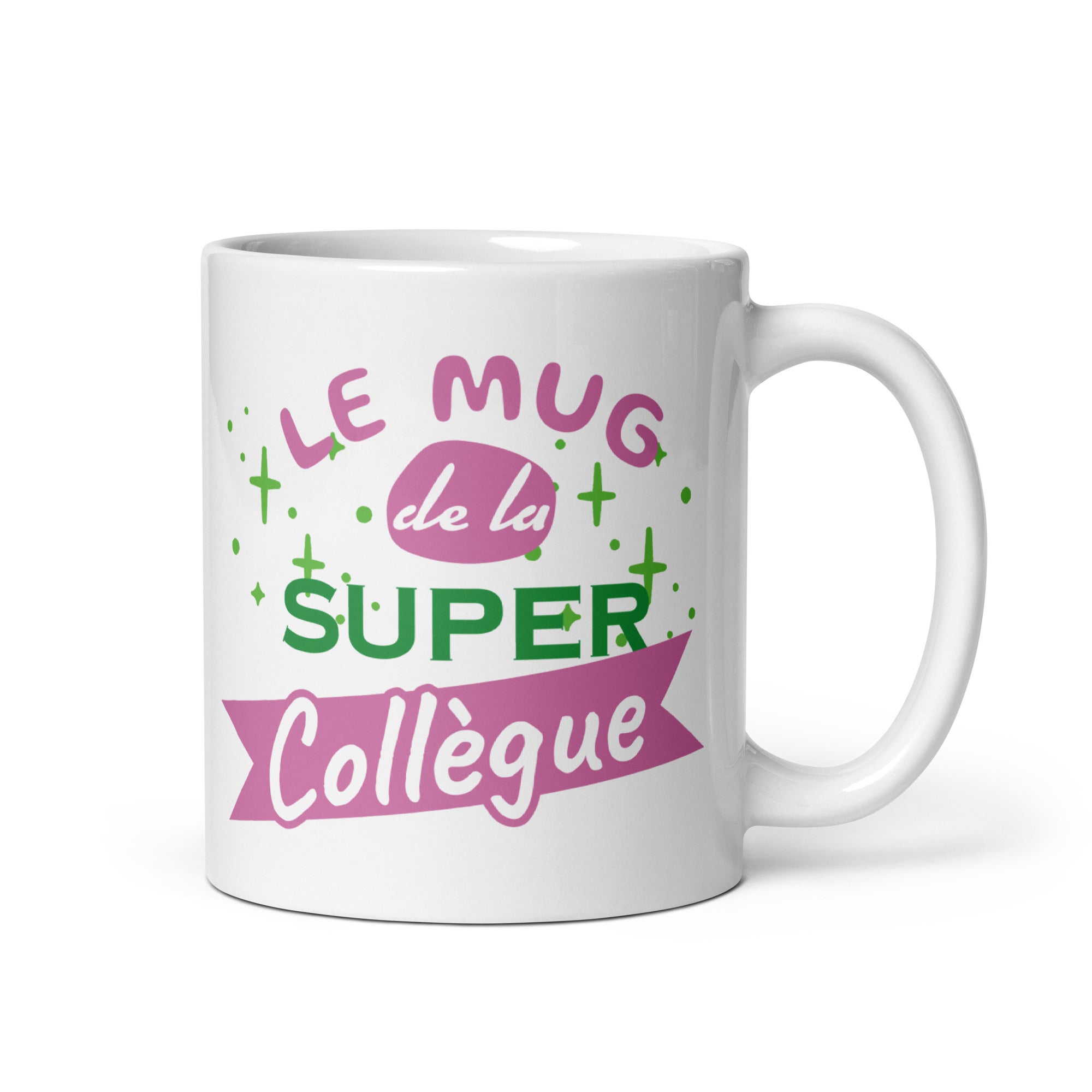 Mug Blanc Brillant La Super Collègue