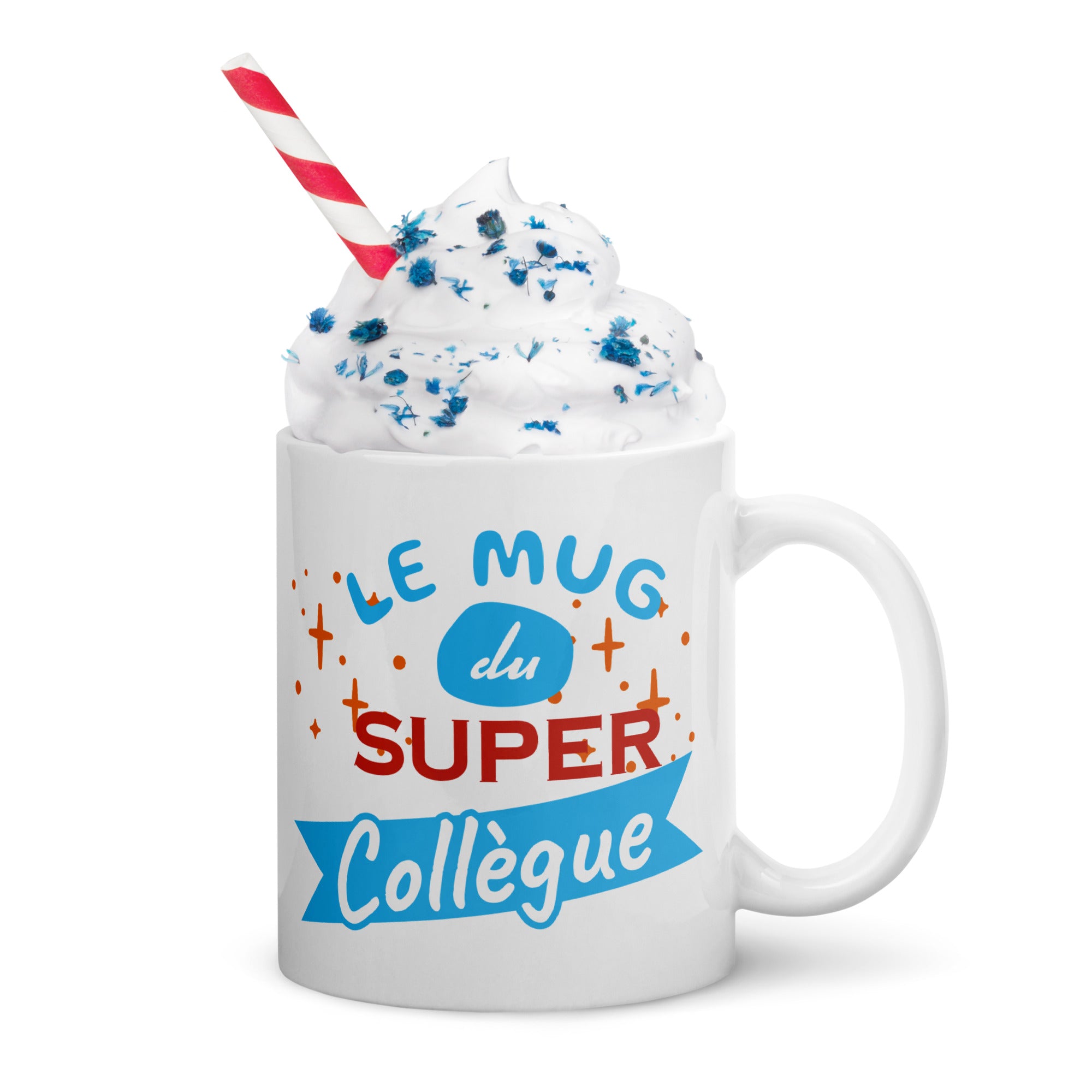 Mug Blanc Brillant Du Super Collègue