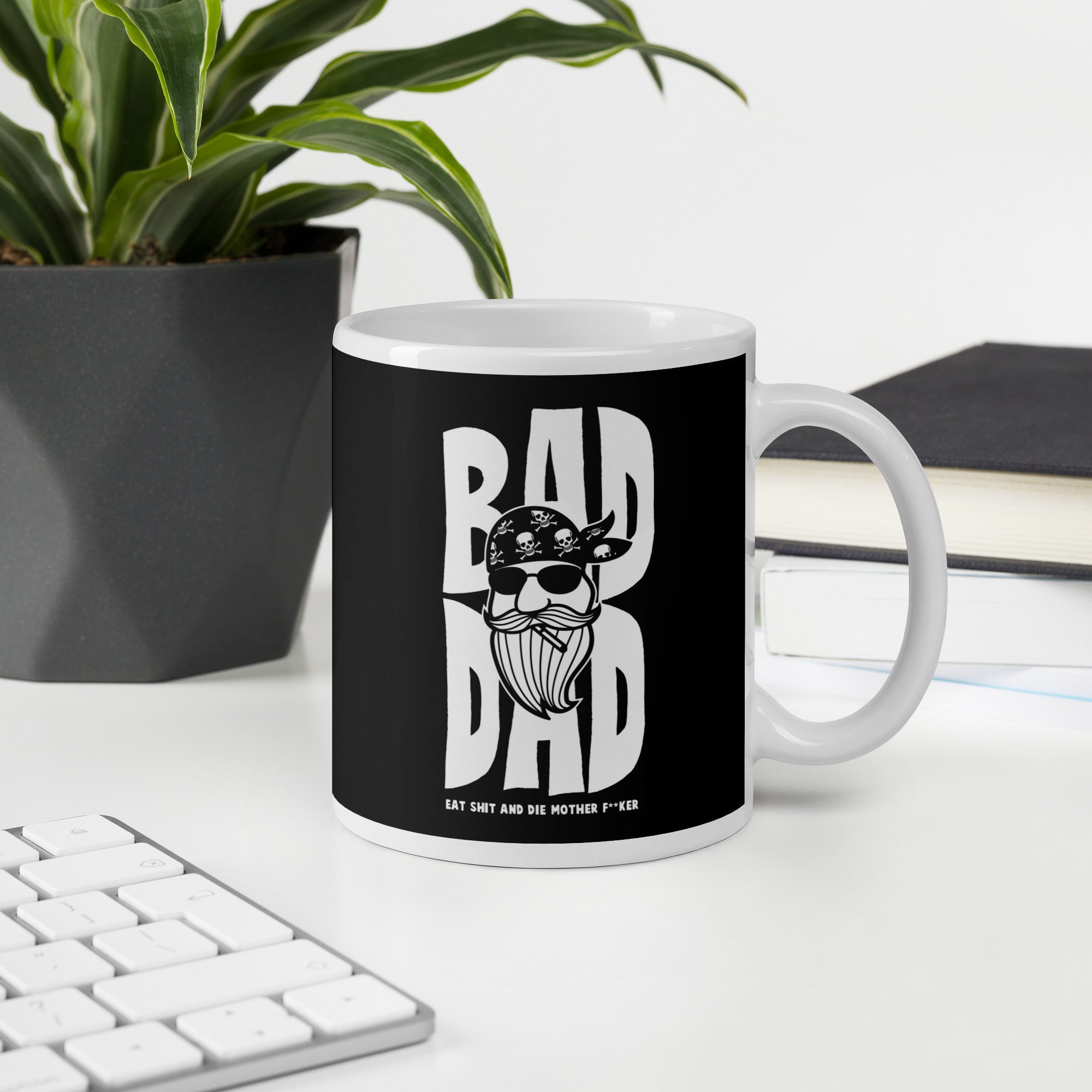 Mug Blanc Brillant Bad Dad