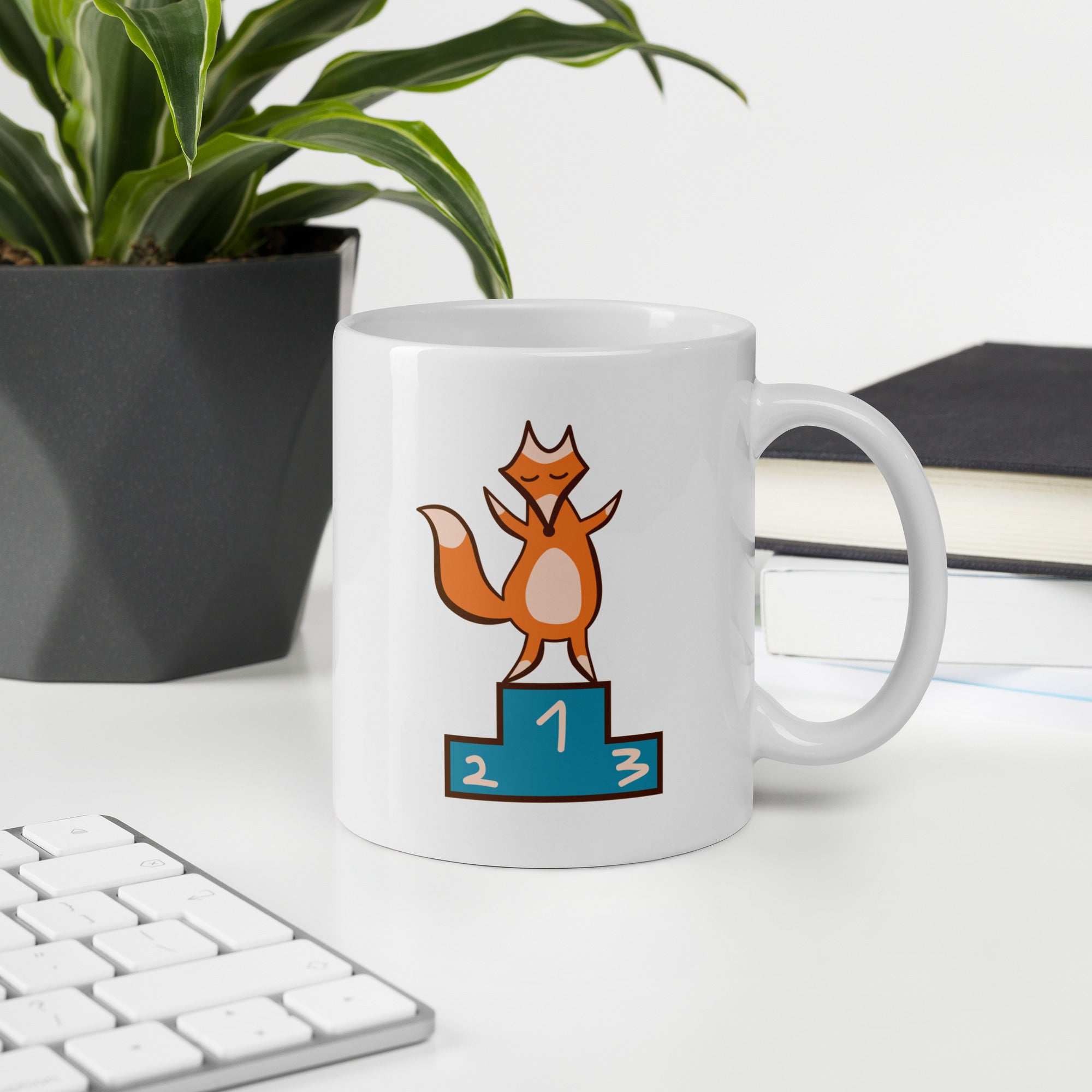 Mug Blanc Brillant Futé Comme Un Renard