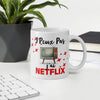 Mug Blanc Brillant J'Peux Pas J'ai Netflix