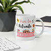 Mug Blanc Brillant Vive la Retraite